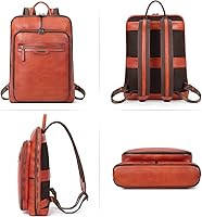 CLUCI Leather Backpack for Women 15.6 Inch Laptop Backpack — image 6