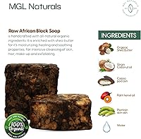 MGL Naturals Raw African Black Soap 2.2 lb — image 4