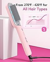 Wavytalk Hair Straightener Brush, Pink — image 5