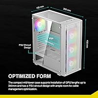 GAMDIAS AURA GC2 E WH Gaming PC Case — image 3