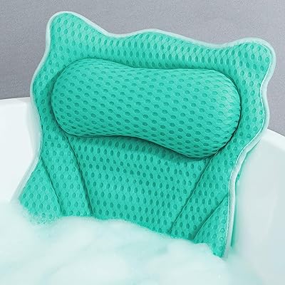 MTDLYICE Bath Pillow, Lake Blue, 16.5 x 17.3 INCH