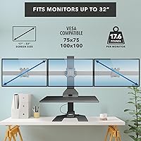 Mount-It! Triple Monitor Electric Standing Desk Converter — image 7