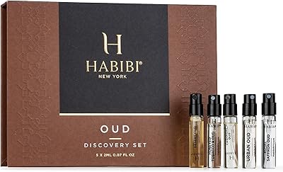 H HABIBI Oud Perfume Discovery Sample Set 5 x 2ml