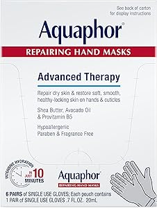 Aquaphor Repairing Hand Masks, 6 Count Review