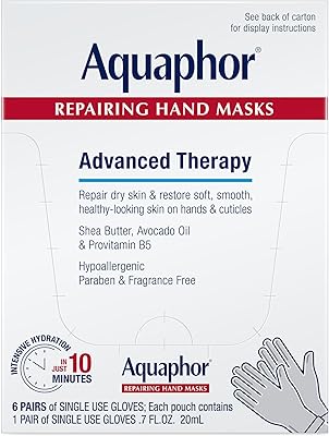 Aquaphor Repairing Hand Masks, 6 Count
