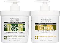Advanced Clinicals Retinol Body Cream + Green Coffee Bean Oil Thermo - Firming Body Lotion 2pc Set — image 1