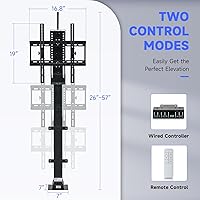 CO-Z Motorized TV Lift for 32″-57″ TVs — image 7