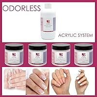 Nailite Odorless Liquid Monomer + White Acrylic Powder Kit 8 Oz — image 2