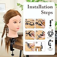 Neverland Beauty 28″ Mannequin Head with 80% Real Human Hair - Golden Brown #27 — image 8