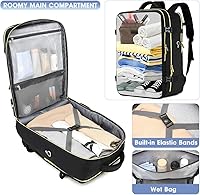 LUOCIP Large Carry On Travel Backpack 40L for 17 Inch Laptop — image 3