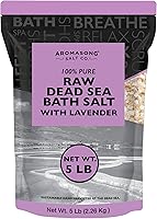 Aromasong Pure Raw Dead Sea Salt with Lavender, 5 LB — image 1
