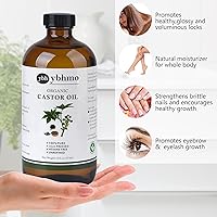 YBHMO Organic Cold Pressed Castor Oil 16 Fl Oz — image 4