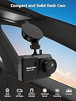 DKK Dash Cam Front and Rear, 2.5K+1080P — image 2
