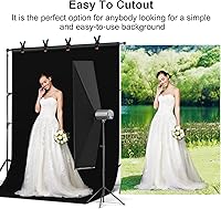 UTEBIT 6.5FTx10FT Black and White Backdrop — image 6