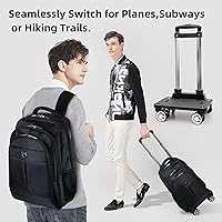 35L Multi-Scene Detachable Handle Travel Rolling Backpack — image 8