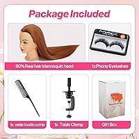 WeiRan Mannequin Head 99% Human Hair - Blond 27# — image 8