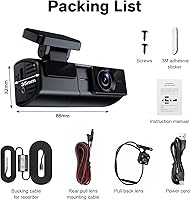 Aquota C5 Dual Dash Cam Front and Rear 2K+1080P — image 7