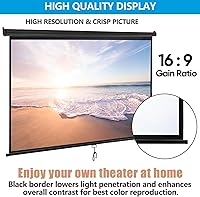 Saicool 100-inch 16:9 HD Portable Manual Pull Down Projector Screen — image 3