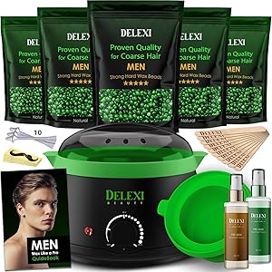 DELEXI All-in-One Waxing Kit for Men