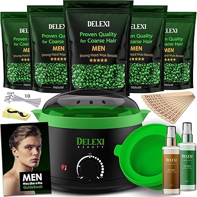 DELEXI All-in-One Waxing Kit for Men