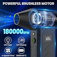 AUKZON Compressed Air Duster with Flashlight — image 2