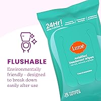 Lume Acidified Body Wash & Flushable Deodorant Wipes (Unscented, 8.5oz, 15 Count) — image 6
