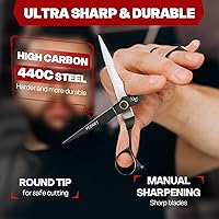 Fcoget Professional Barber Hair Scissors Thinning Shears Kit — image 2