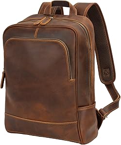 Miracttld Leather Backpack for Men 15.6″ Laptop Backpack Review