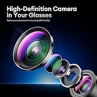 QxzPower 1080P HD AI Smart Camera Glasses M01Pro Black — image 3