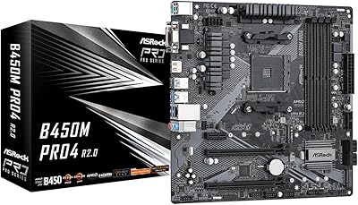 ASRock B450M PRO4 R2.0 Micro ATX Motherboard