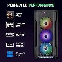 Skytech Gaming Shadow Desktop PC, Ryzen 7 7700, NVIDIA RTX 4060, 16GB RAM, 1TB SSD — image 4