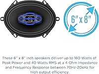 Jensen JS6804 4-Way 5x7 / 6x8 Inch Car Audio Speakers Pair — image 3