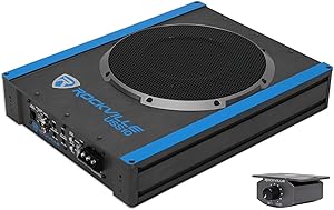 Rockville USS10 800W 10″ Slim Under-Seat Active Subwoofer