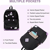 VASCHY Classic Water-resistant Lightweight Travel School Backpack — image 3