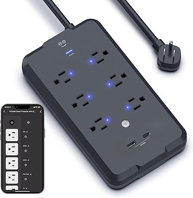 Geeni Smart Plug Power Strip 6-Outlet with USB Ports
