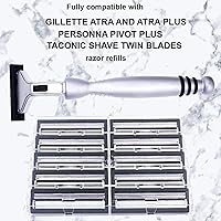 Taconic All-Metal Heavyweight Chrome Razor with 10 Pivot Plus Blades — image 5