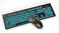 Luzarriba Backlit Large Print Wireless Keyboard and Mouse Combo — image 7