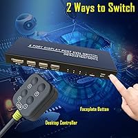 DiamondTiger 4-Port DisplayPort KVM Switch — image 4