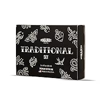 Dynamic Color Co Traditional Tattoo Ink Set - 1oz Bottles (Black, Canary Yellow, Blue, Green, Fire Red) — image 3