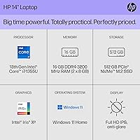 HP 14-inch Laptop, 13th Gen Intel Core i7, 16GB RAM, 512GB SSD — image 2