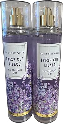 Bath and Body Works Fresh Cut Lilacs Fine Fragrance Mist 8oz (Pack of 2)