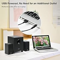 OROW S211 USB-Powered 2.1 Multimedia Speakers with Subwoofer — image 2