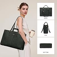 LOVEVOOK Vintage Leather Laptop Tote Bag with Clutch - 15.6 Inch — image 6