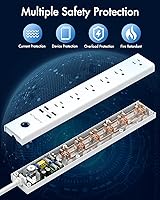 AUOPLUS 2 Pack Power Strip Surge Protector with USB — image 5