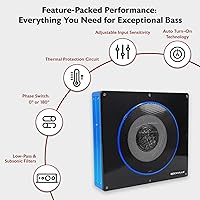 Rockville RW8CA 600W Low Profile Under-Seat Active Car Subwoofer — image 8