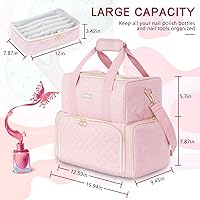 LEFOR·Z Nail Polish Organizer Holds 80 Bottles, Pink — image 5