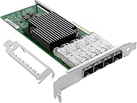 Euqvos PCIe Ethernet Network Card X710-DA4 10Gb 4 Port SFP+ — image 1