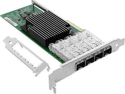 Euqvos PCIe Ethernet Network Card X710-DA4 10Gb 4 Port SFP+