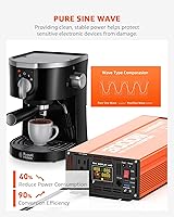 Joemnwart 3000W Pure Sine Wave Power Inverter 24V DC to 110V AC — image 3