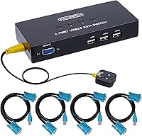 DGODRT 4-Port VGA USB KVM Switch — image 1